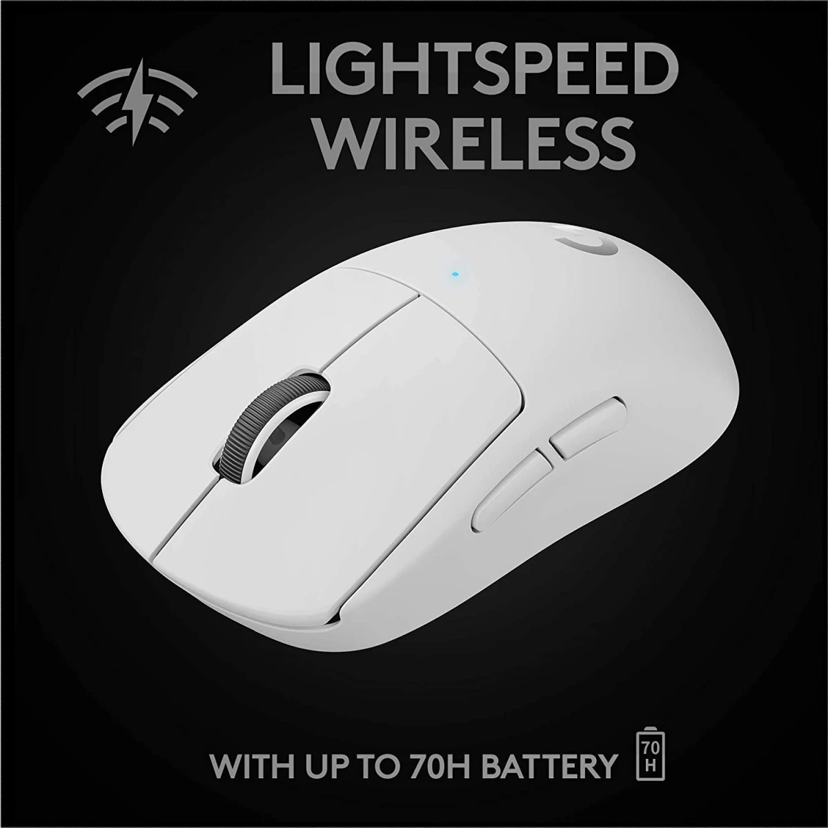 Logitech G PRO X SUPERLIGHT Wireless Ultra-Lightweight 63 grams HERO 25K Sensor 25,600 DPI 5 Buttons - White