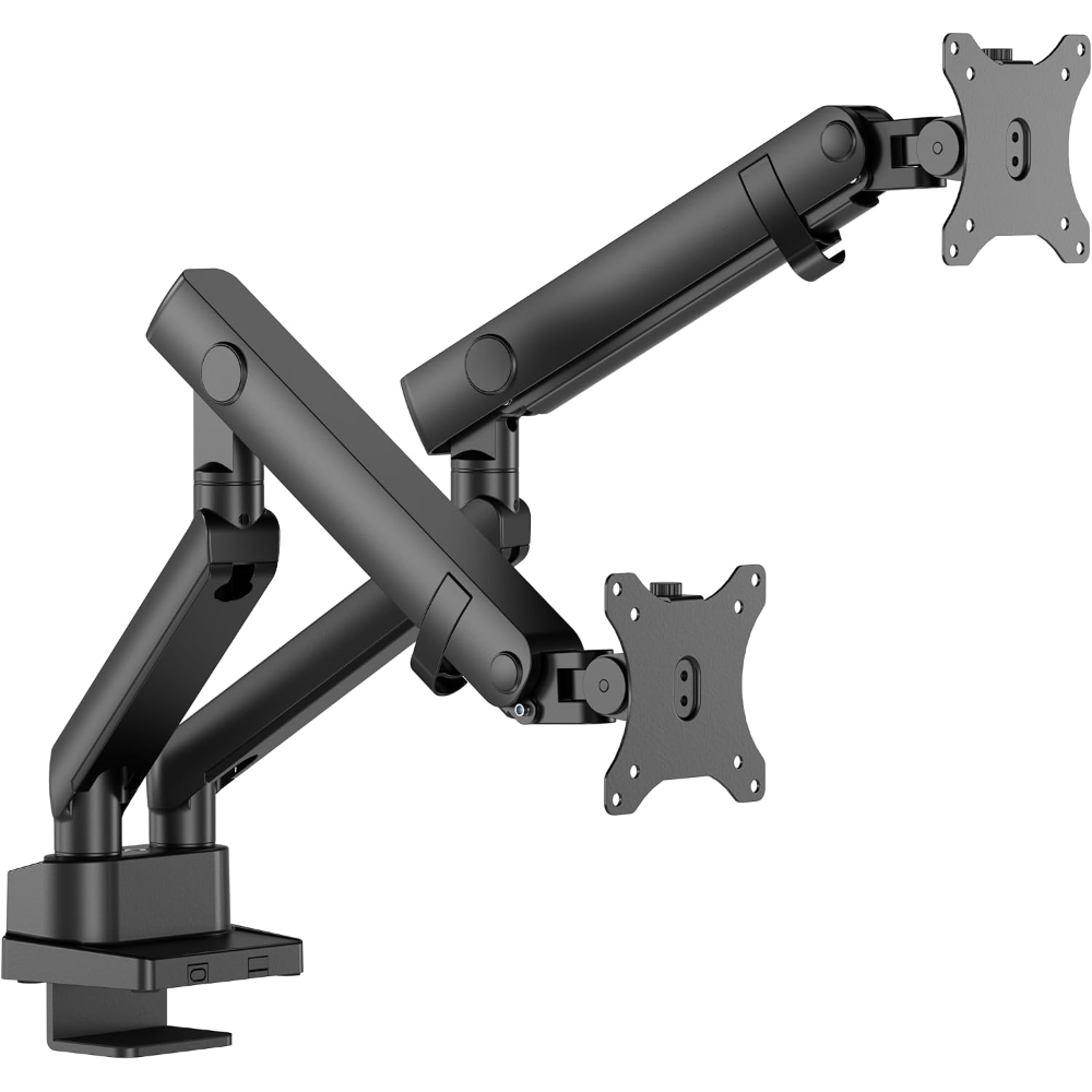 Twisted Minds TM-84-C012 Dual Monitor Arm  Heavy-Duty Mechanical Spring Mount, Fits 17”–35” Monitors, Full Motion, VESA Compatible, Ergonomic Design