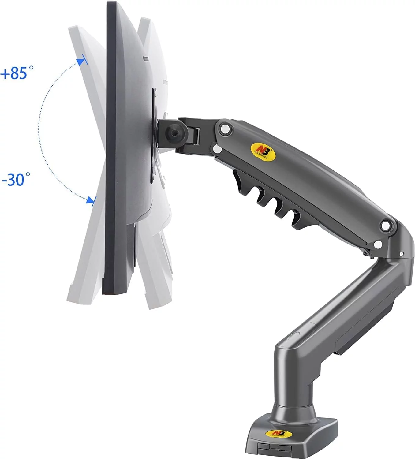 NB North Bayou F80 Monitor Arm with Gas Spring for 17-30”Monitors