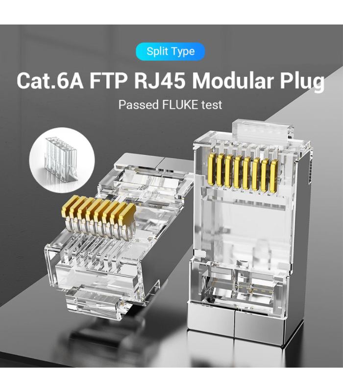 Vention Cat6 FTP RJ45 Plug 10 Pack