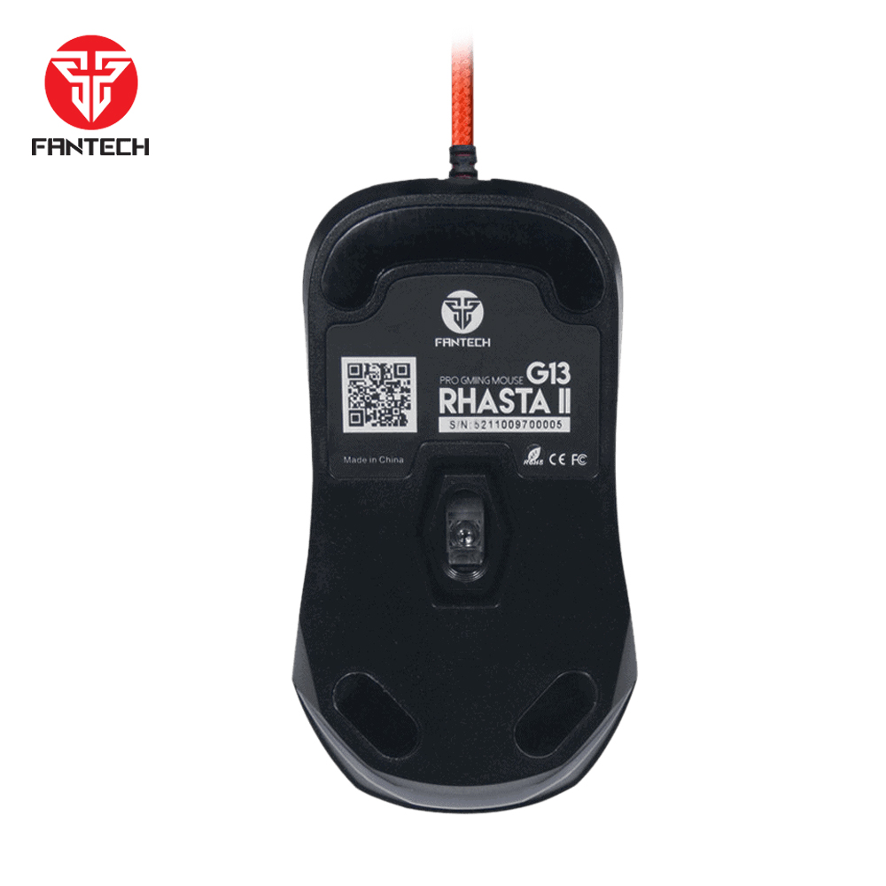 FANTECH RHASTA II G13 FOUR BUTTONS 5 MILLION CLICKS 2400 DPI RGB PRO GAMING MOUSE