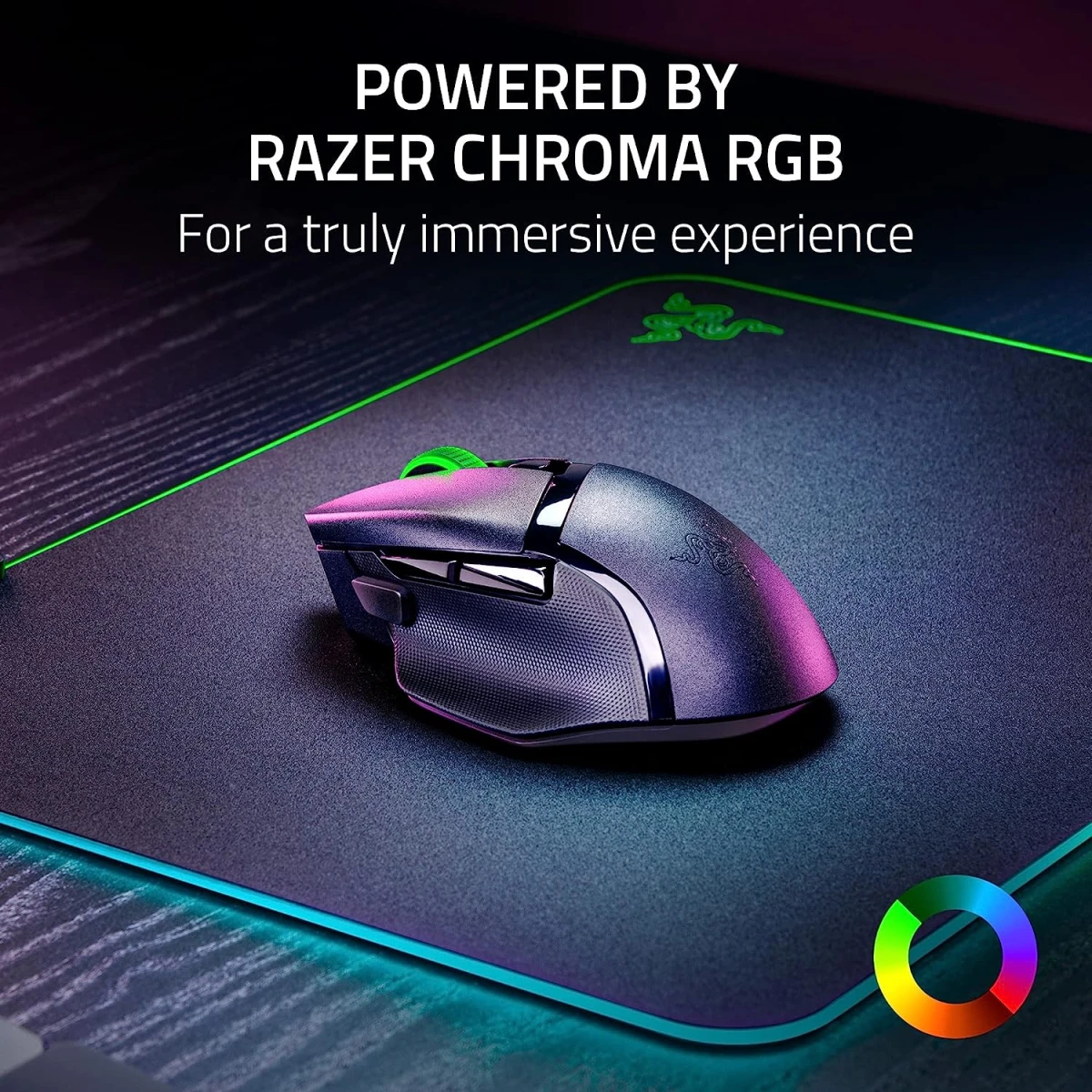 Razer Basilisk V3 X Wireless HyperSpeed 5G Advanced 18K Optical Sensor Customizable Wireless Iconic Ergonomic Form with 9 Customisable Controls Chroma