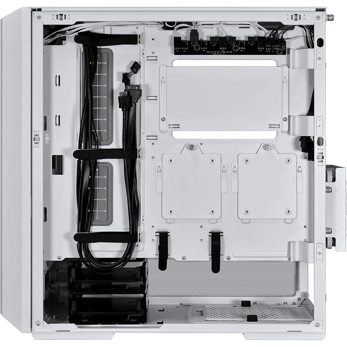 LIAN LI Lancool 216RW MESH High Airflow ARGB Mesh Front Panel w/ 3 PWM Fans w/ USB Type-C - White
