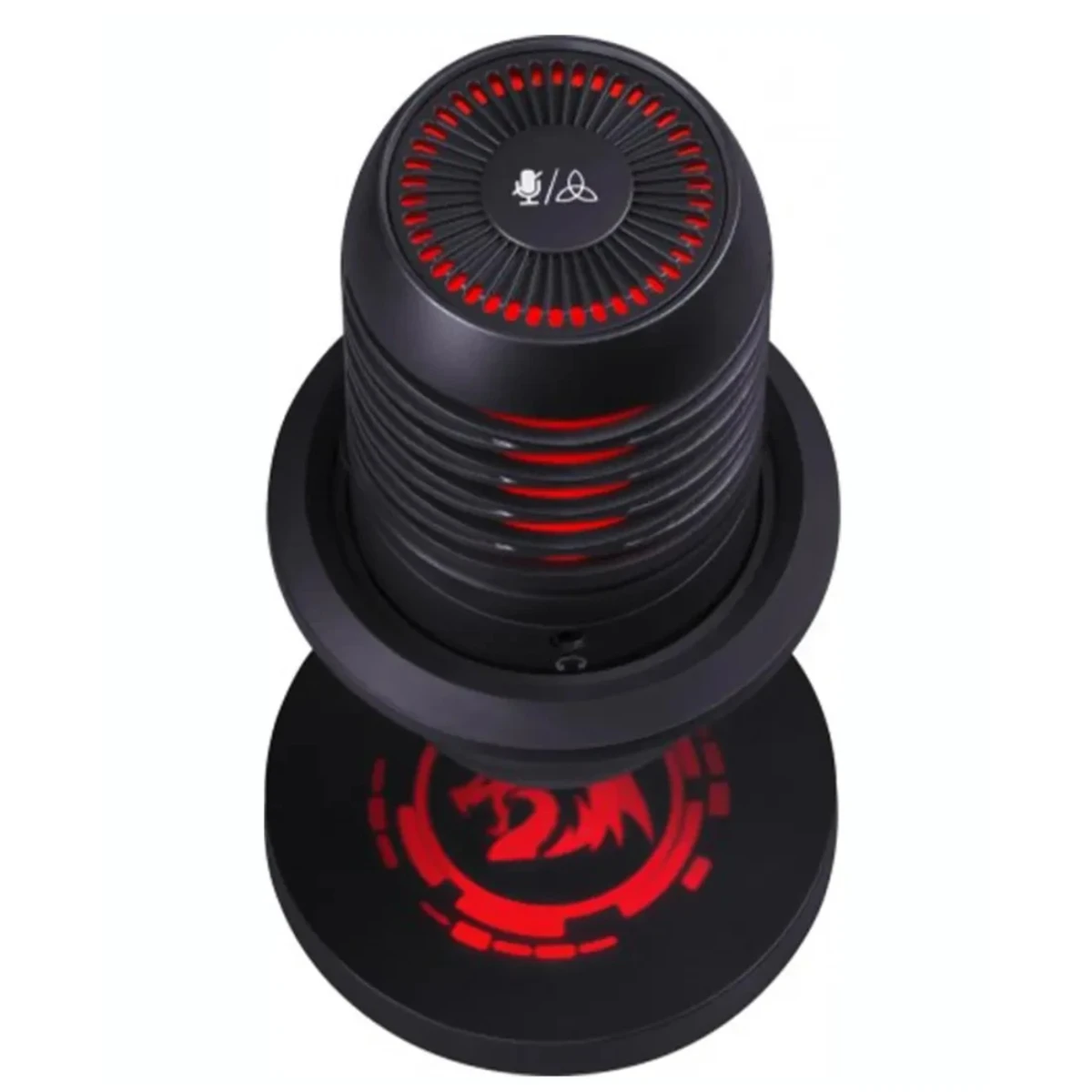 Redragon Nebula GM211 Gaming Stream USB Microphone, Cardioid Polar Pattern, Adjustable Tripod & Shock Mount, 192kHz/24-Bit, RGB Lighting, Volume Control & Mute Button, Black