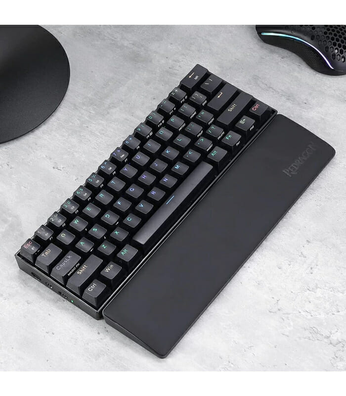 Redragon P035 Meteor S Keyboard Wrist Rest Pad Soft Memory Foam w/ Anti-Slip Rubber Base For 60% 61 Keys Compact Size