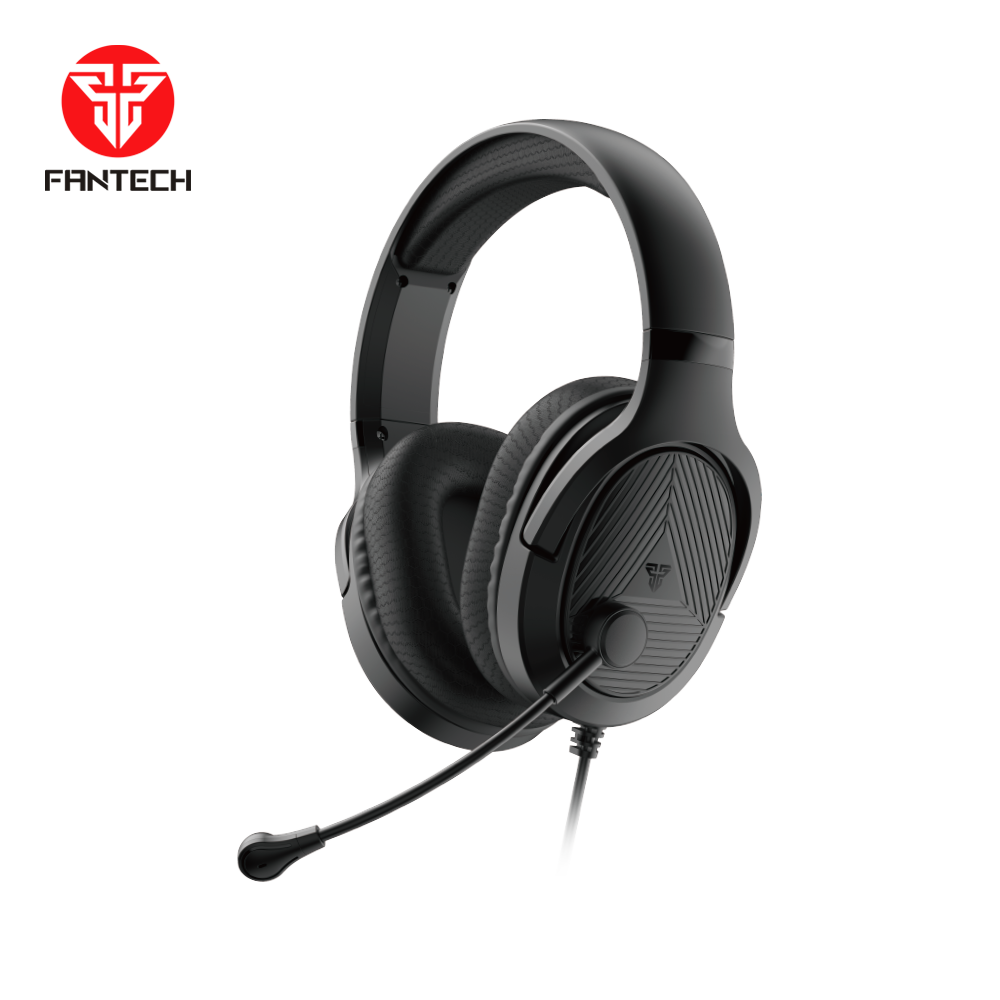 FANTECH TRINITY MH88 MULTI PLATFORM GAMING HEADSET PC, PS, XBOX, Mobile, including 3.5mm Audio Splitter w/ Noise Cancelling Mic & Easy Inline Volume Control BLACK