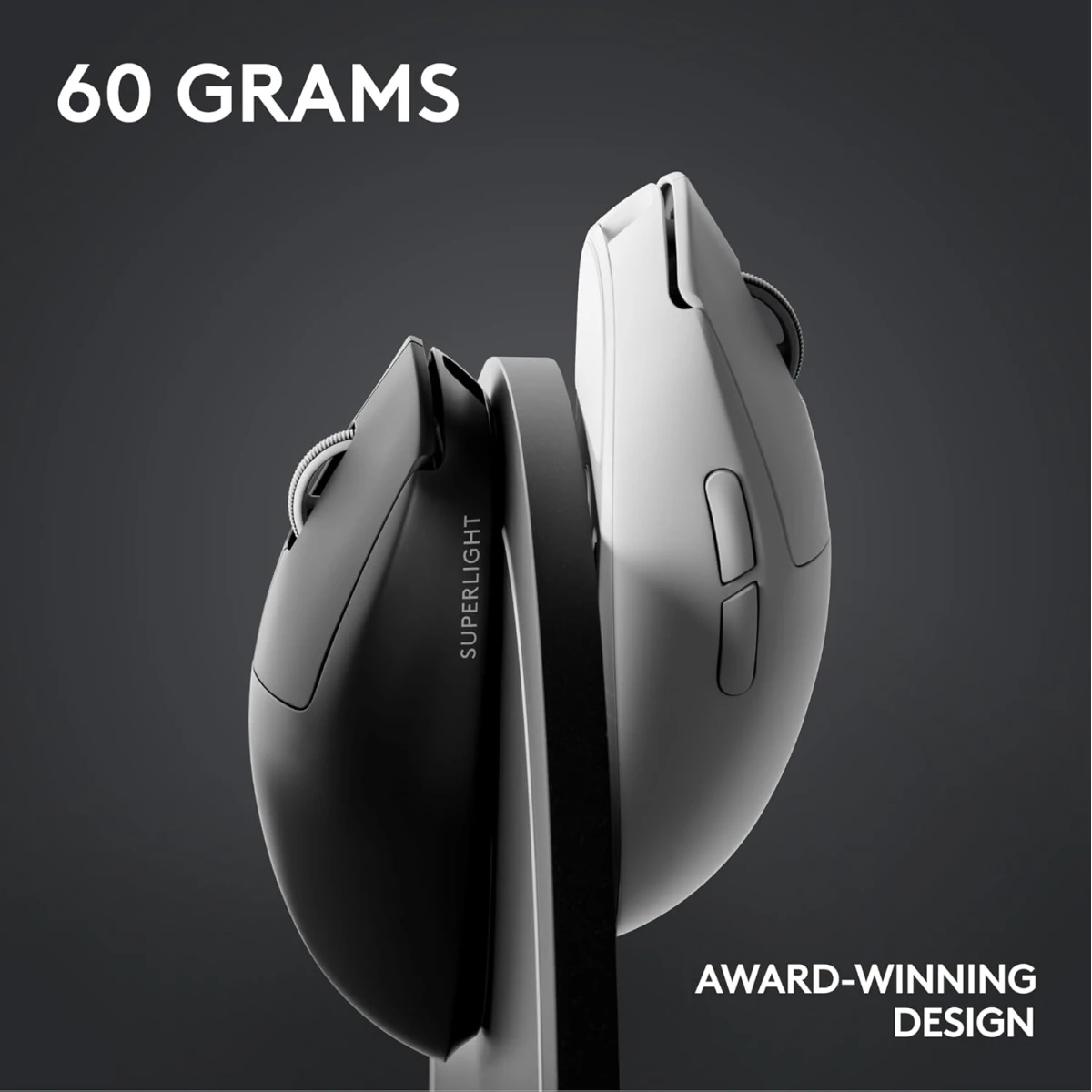 Logitech G PRO X SUPERLIGHT 2 LIGHTSPEED Wireless 4K Polling Lightweight LIGHTFORCE Hybrid Switches HERO 2 Sensor 32,000 DPI USB-C Charging, PC & Mac - Black