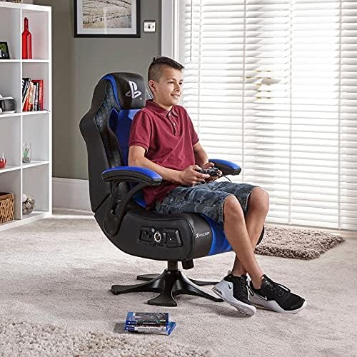 X Rocker Playstation Legend 2.1 Pedestal Gaming Chair with 2.1 Sound System, Vibration & Bluetooth
