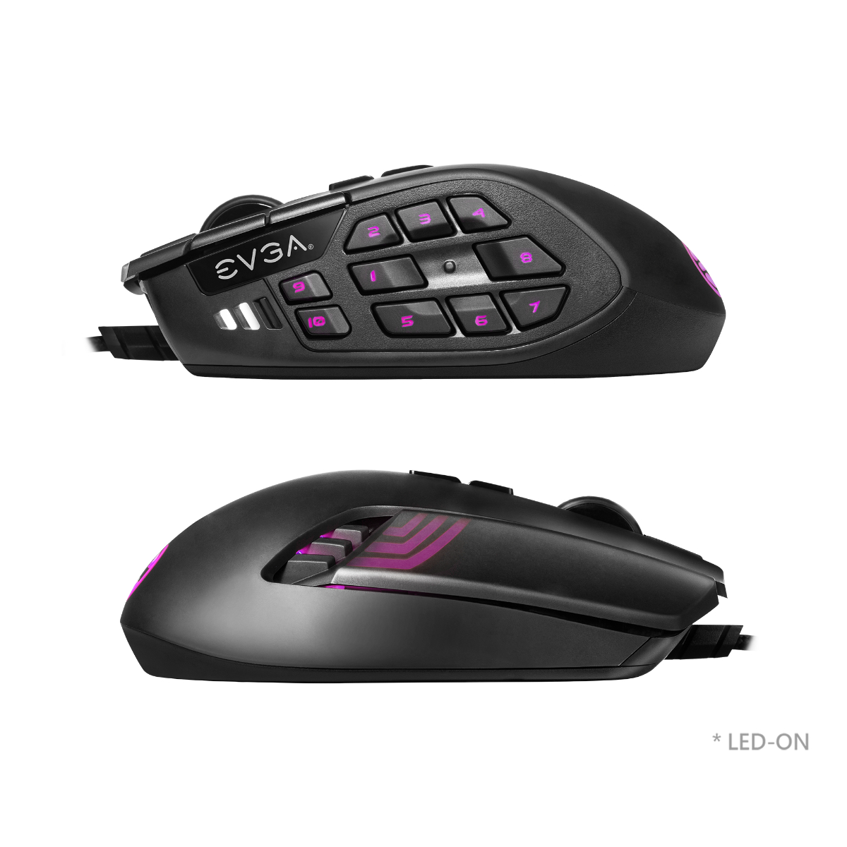 EVGA X15 MMO Gaming Mouse, 8k, Wired, Black, Customizable, 16,000 DPI, 5 Profiles, 20 Buttons, Ergonomic 904-W1-15BK-KR