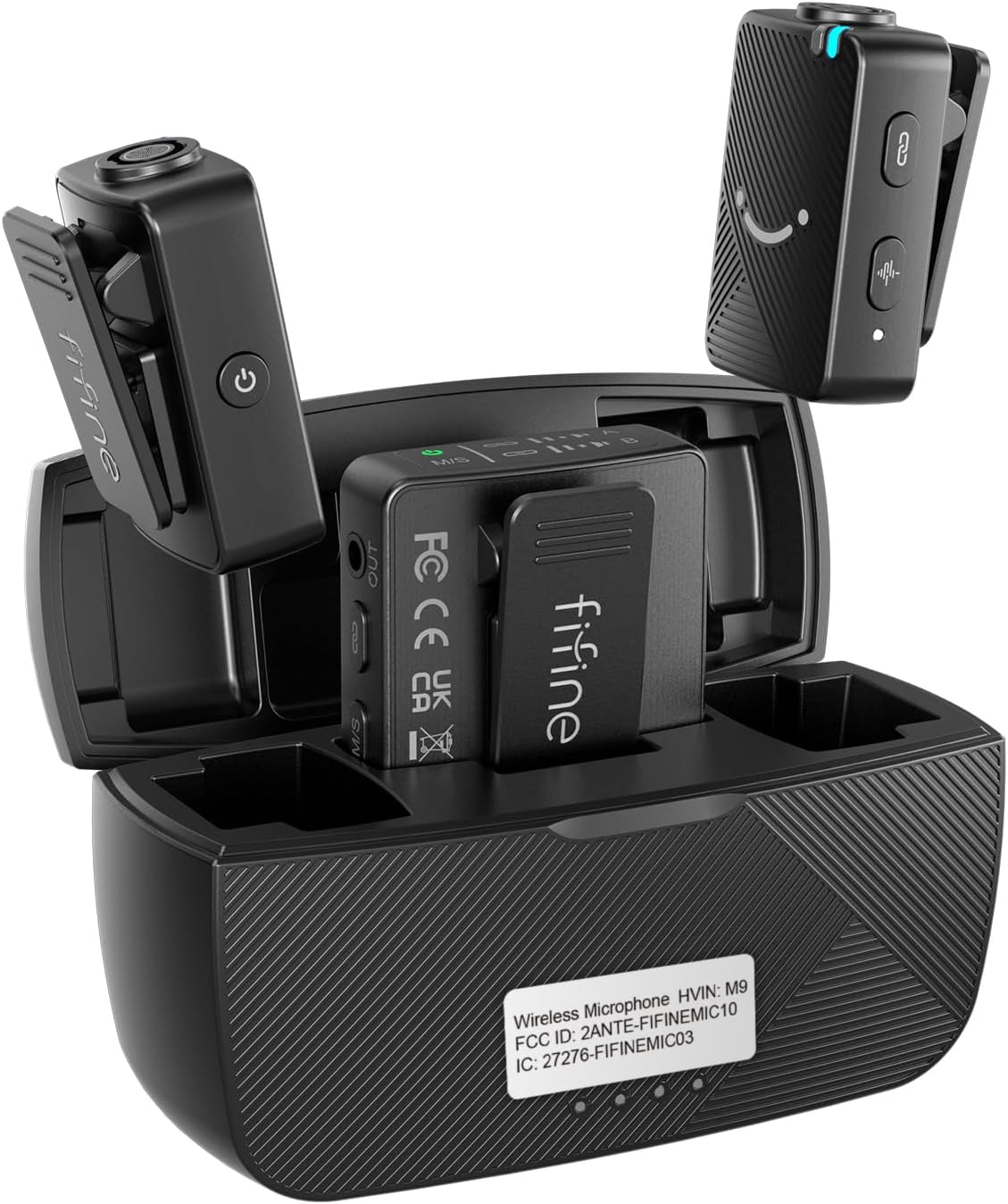 FIFINE Wireless Lavalier Microphone for iPhone/Android/Camera hover