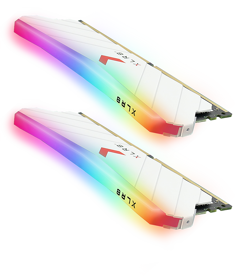 PNY XLR8 Gaming 16GB (2x8GB) DDR4 DRAM 3200MHz (PC4-25600) CL16 1.35V RGB Dual Channel Desktop Memory White Edition hover