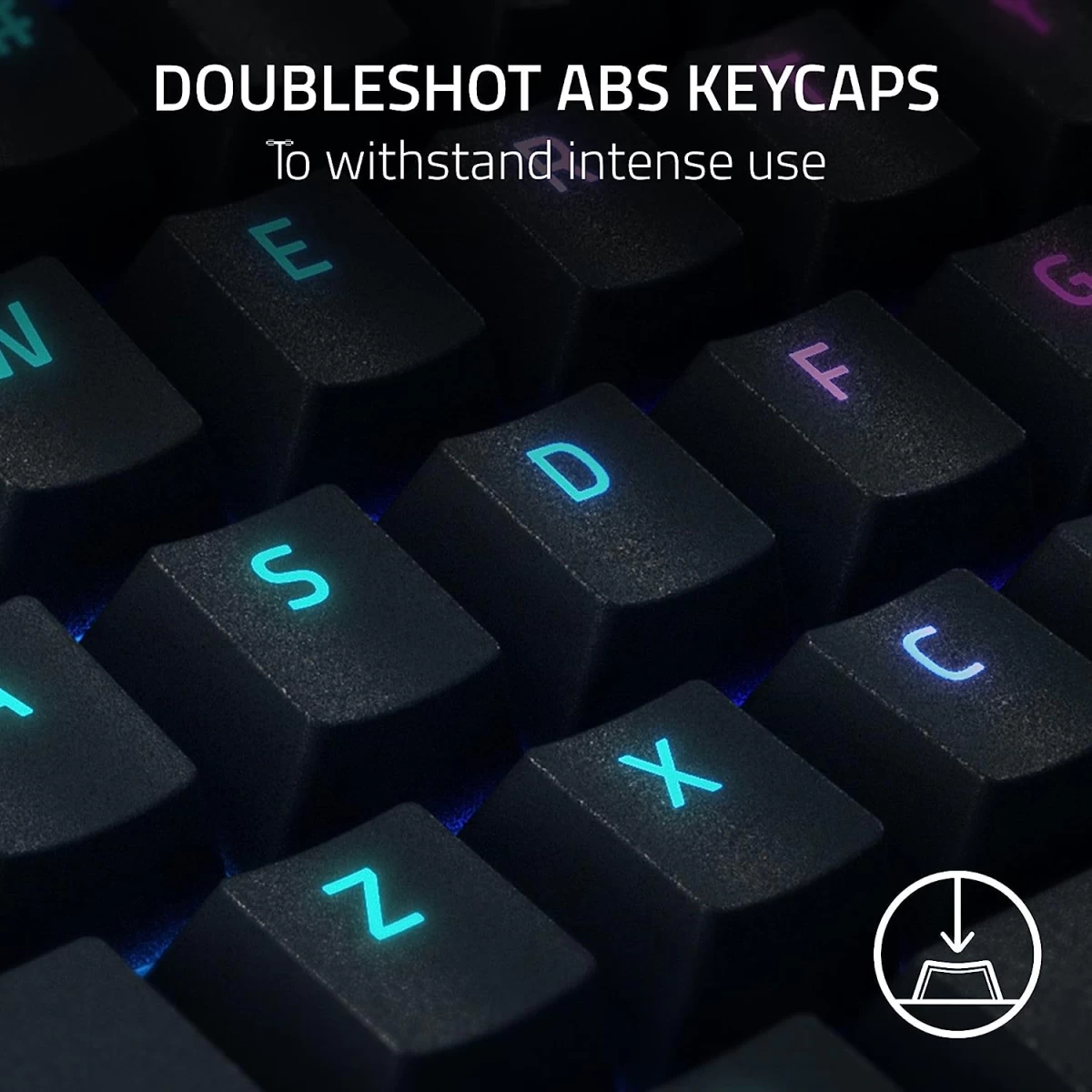 Razer BlackWidow V4 Mechanical 6 Dedicated Macro Keys Magnetic Wrist Rest Doubleshot ABS Keycaps Yellow Switches - Black