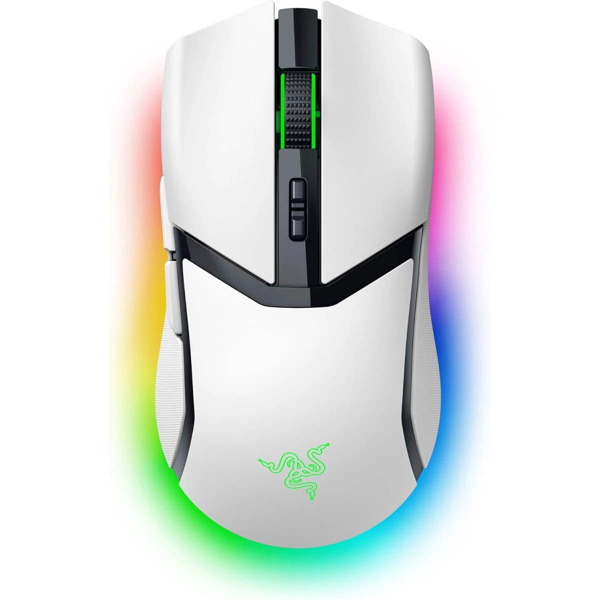 Razer Cobra Pro Wireless 10 Customizable Controls 30K Optical Sensor Gen-3 Switches 2.4GHz Bluetooth & USB Type C up to 170 Hr Battery - White