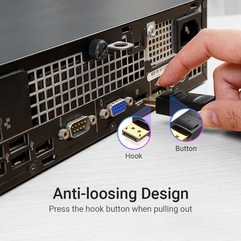 Vention Mini DisplayPort to DisplayPort Cable 4K 2K Male to Male Thunderbolt 2M