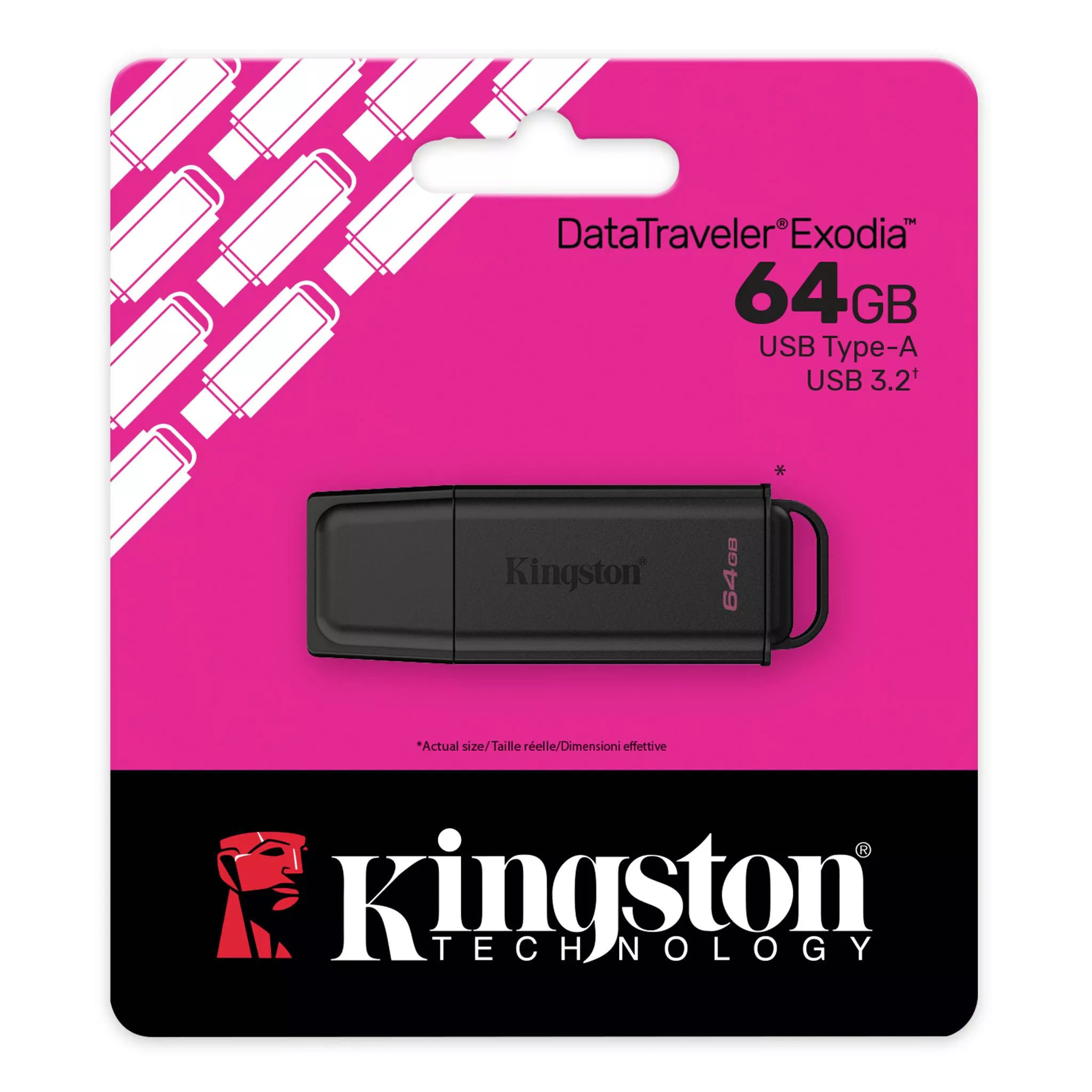 Kingston DataTraveler Exodia Onyx 128GB USB 3.2 Gen 1 Flash Drive - DTXG2/64GB