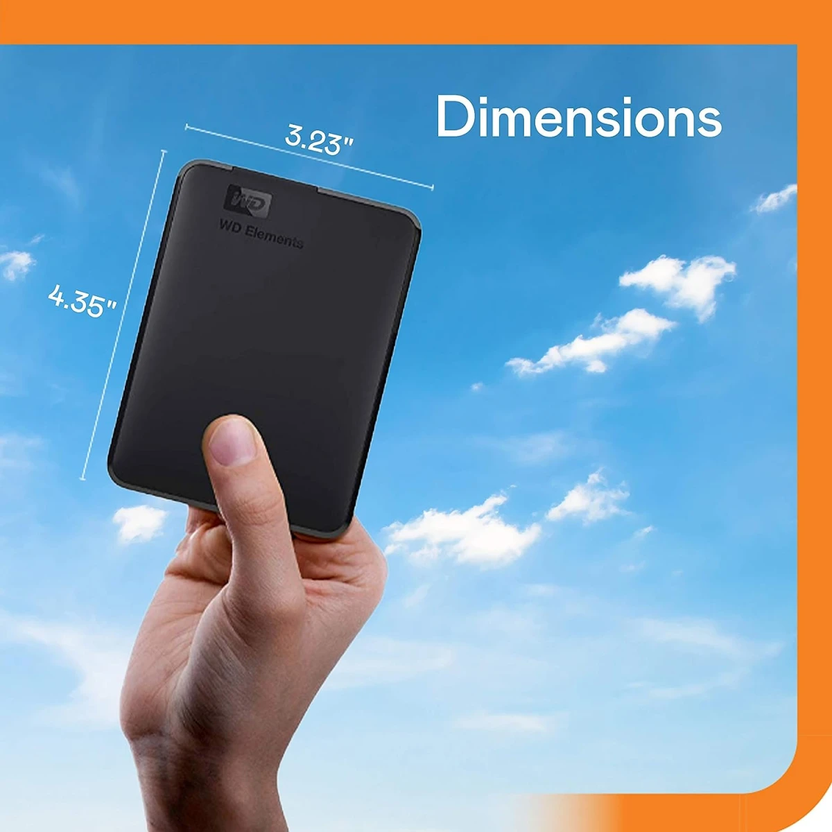 WD 4TB Elements Portable HDD External Hard Drive USB 3.0 For PC & Mac Plug & Play Ready - Black hover