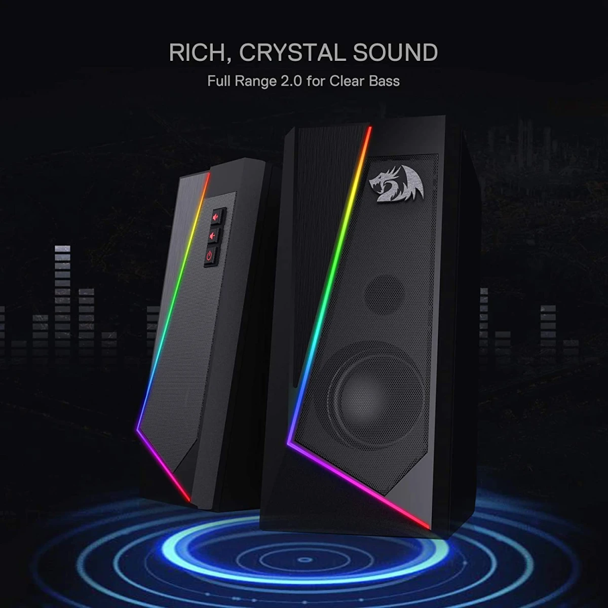 Redragon GS520 Anvil RGB Speakers USB Powered w/ 3.5mm Cable
