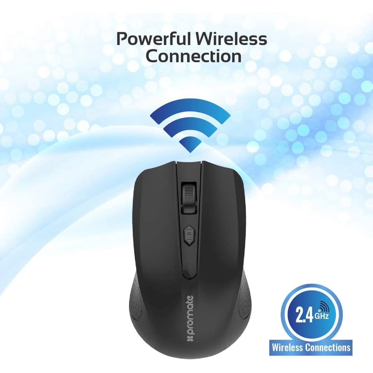 Promate CLIX-8 Optical Wireless Mouse w/ USB Nano Receiver 10m Working Distance Auto Sleep Function & 3 Adjustable DPI Level Mac , Windows