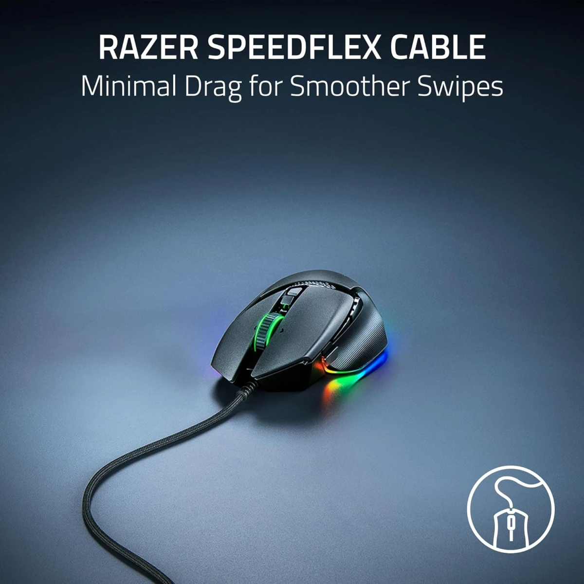 Razer Basilisk V3 35K Wired Gaming Mouse, Right-Handed, Focus Pro 35K Optical Sensor Gen-2, 35000 Max DPI, Optical Mouse Switches Gen-3, 4-Way Razer HyperScroll Tilt Wheel, Black