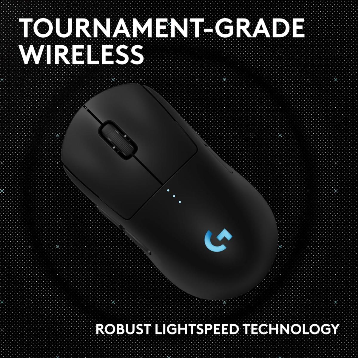 Logitech G PRO 2 Lightspeed Wireless Gaming Mouse, Right- or Left-Handed Mouse with up to 4 Customizable and Switchable Magnetic Side Buttons, 32K DPI Sensor, USB-C Charging, for PC/Mac - Black