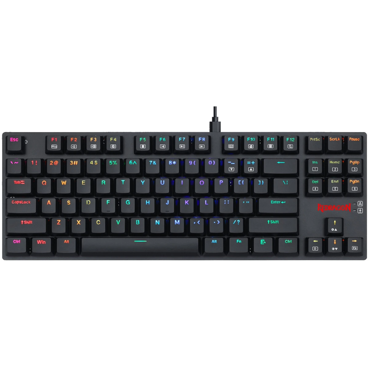 Redragon K607 APS RGB Super Slim TKL Wired Mechanical Gaming Keyboard - Black