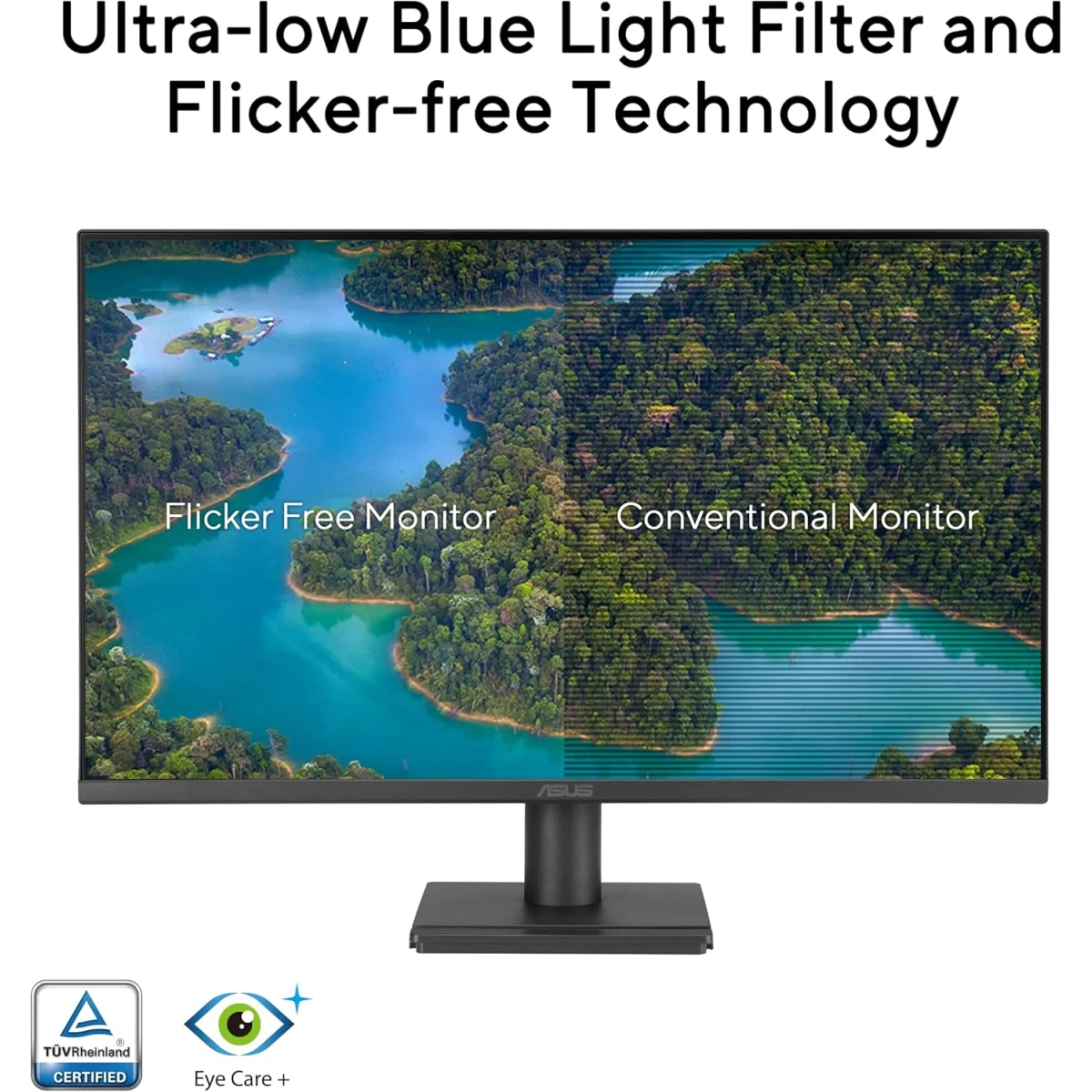 ASUS VA279HG 27” IPS Full HD 120Hz, 1ms, Adaptive Sync, For Working & Gaming, Eye Care Plus, Blue Light Filter, Flicker Free, SmoothMotion, DisplayWidget