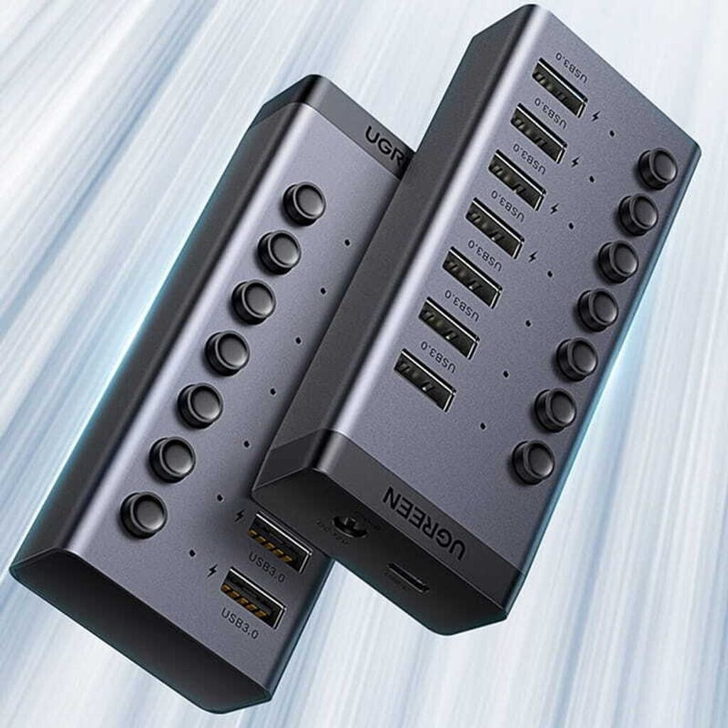 UGREEN CM481 USB-C to 7-Port USB-A 3.0 Hub DC 12V EU, Compliance with BC 1.2 fast charging protocol
