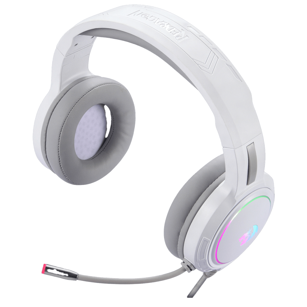 Redragon H270 RGB Gaming Headset with Microphone, Wired, Compatible with Xbox One, Nintendo Switch, PS4, PS5, PC, Laptops and Nintendo Switch White