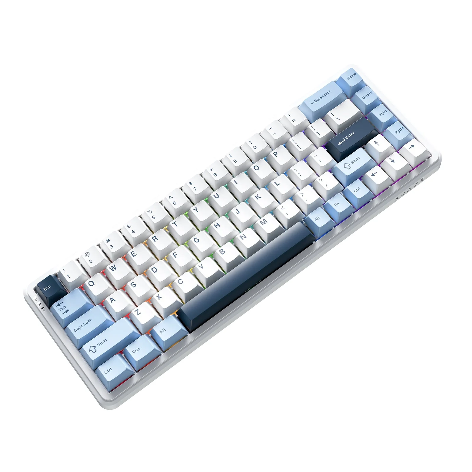 Ajazz Mechanical Gaming Keyboard – Magnetic Switch – RGB Tri Mode- Blue White Blue color – Hot Swappable – 8K wired+ 1K Wireless AK680 Max