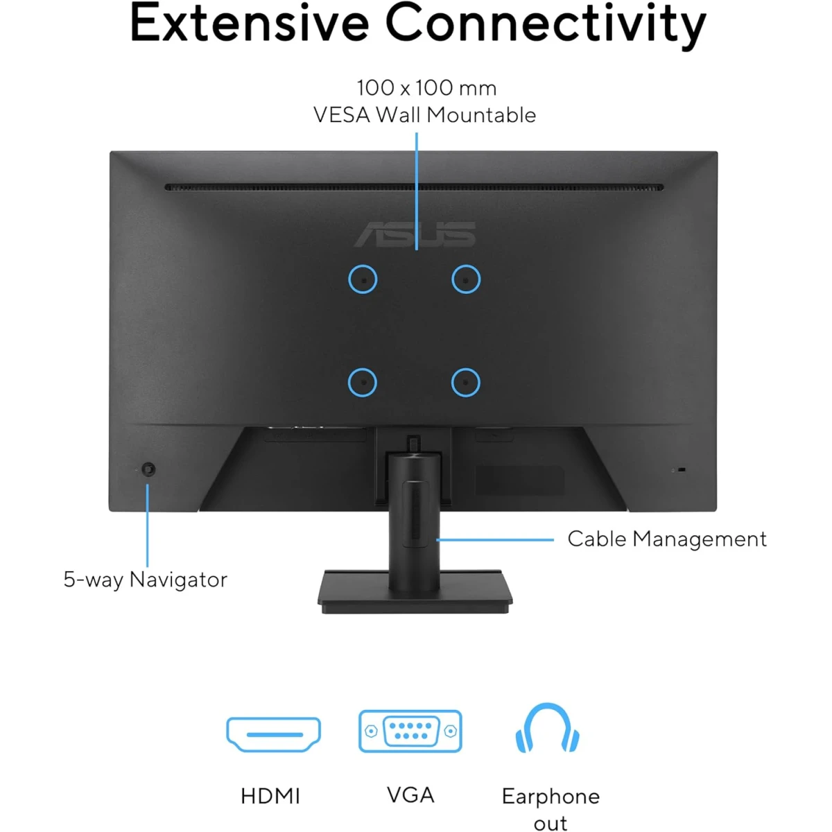 ASUS VA279HG 27” IPS Full HD 120Hz, 1ms, Adaptive Sync, For Working & Gaming, Eye Care Plus, Blue Light Filter, Flicker Free, SmoothMotion, DisplayWidget