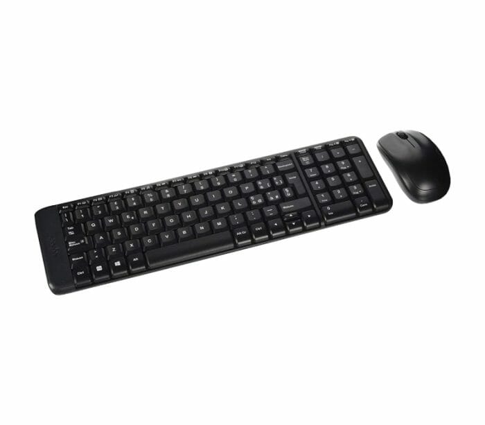 Logitech MK220 Compact Wireless Keyboard & Mouse Set for Windows Unifying USB-Receiver 24 Month Battery - Black