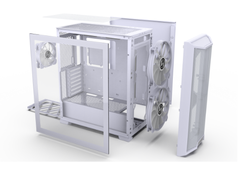 LIAN LI LANCOOL 215 W White Steel / Tempered Glass ATX Mid Tower Computer Case
