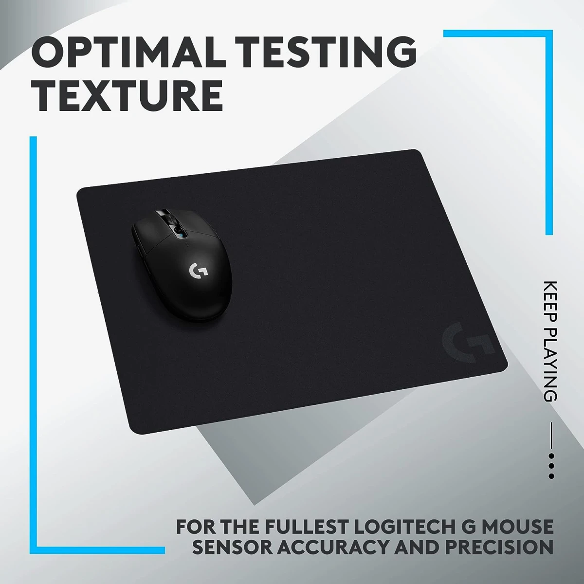 Logitech G440 Hard Gaming Mouse Pad 3mm Optimized For Gaming Sensors Moderate Surface Friction Non-Slip Mouse Mat - Black