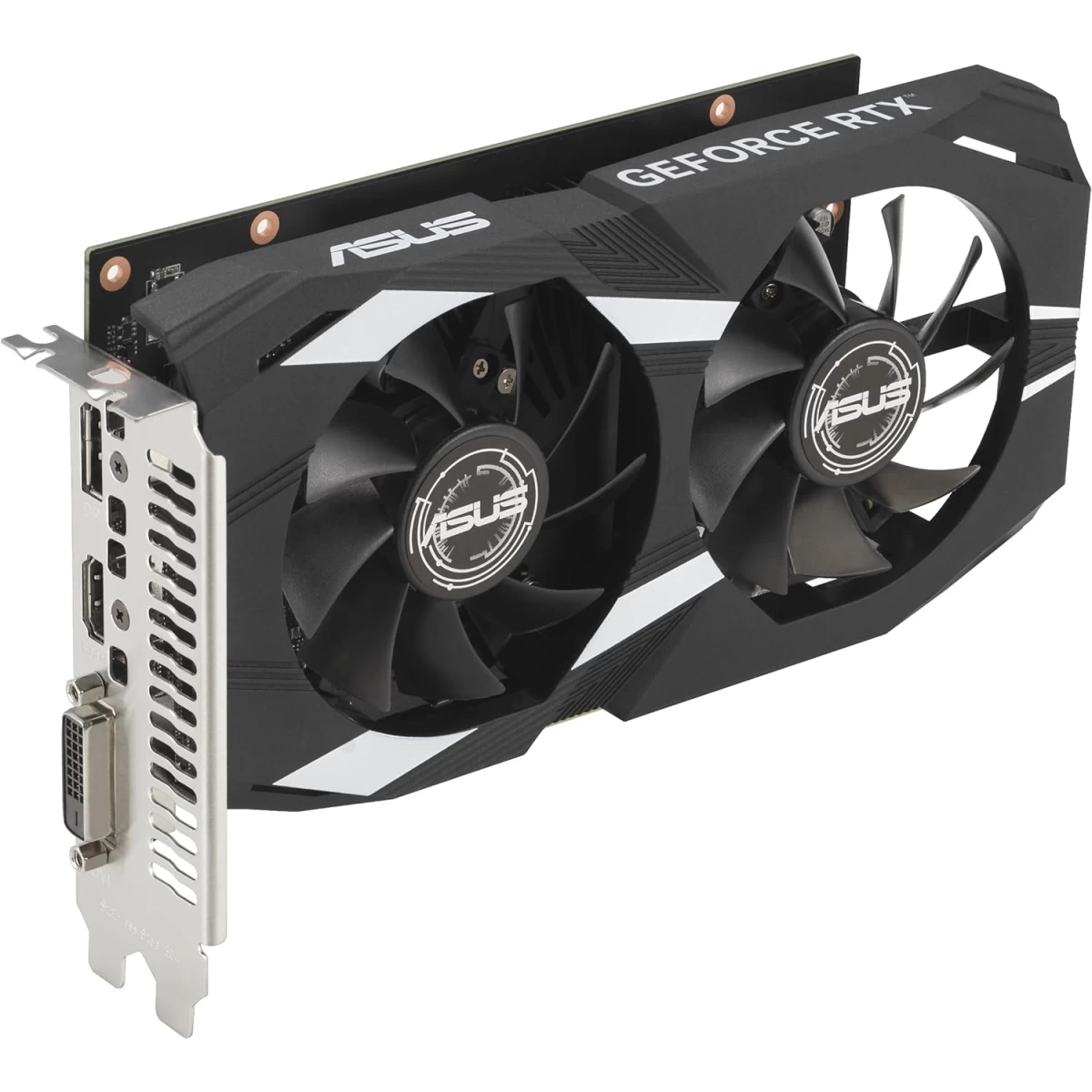 ASUS Dual GeForce RTX 3050 6GB GDDR6 OC Edition Axial-tech Fan Design 0dB Technology Steel Bracket