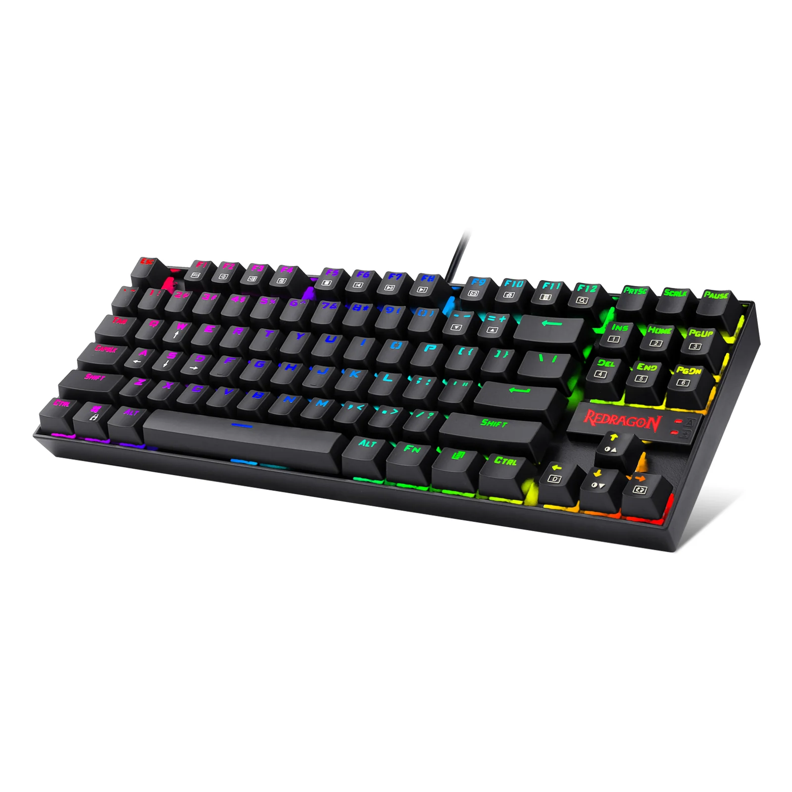 Redragon K552 KUMARA 87 Keys Mechanical Gaming Keyboard RGB LED Backlit Wired - Black