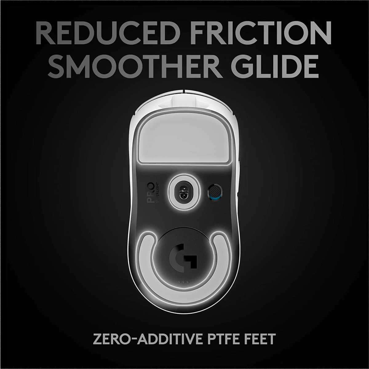 Logitech G PRO X SUPERLIGHT Wireless Ultra-Lightweight 63 grams HERO 25K Sensor 25,600 DPI 5 Buttons - White
