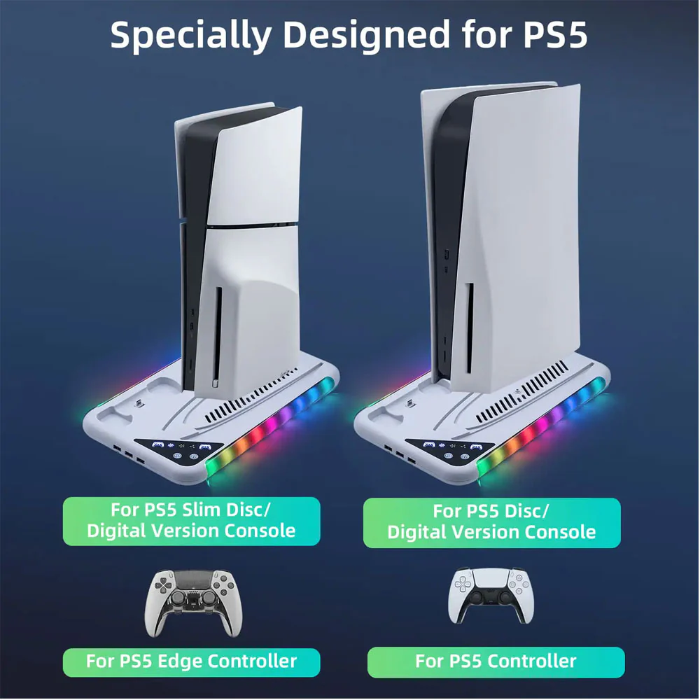 DOBE Multifunctional Cooling Stand Controller Charger Headphone Hook PS5