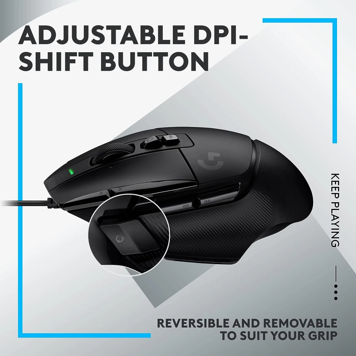 Logitech NEW G502 X HERO 25K Sensor Wired LIGHTFORCE Hybrid Optical-Mechanical Primary Switches For PC macOS & Windows , Black