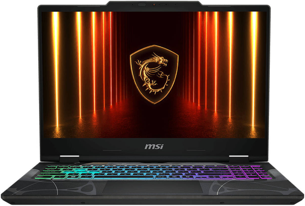MSI Cyborg 15 B2RWFKG Gaming Laptop 15.6" FHD 144Hz IPS Display Intel Core 7 240H 16GB RAM 512GB SSD GeForce 5060 8GB Graphics, English K/B, Windows 11 Home, Black