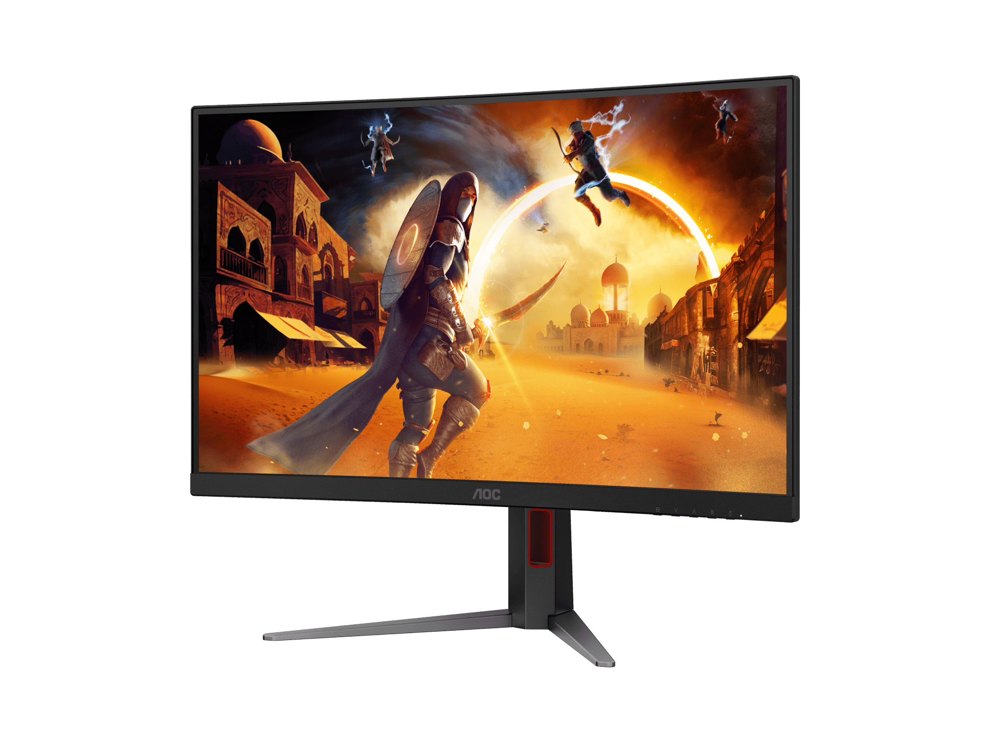 AOC CQ27G4 Gaming 27" Fast VA 2K QHD 180Hz 0.5ms HDR10 sRGB 120% Adaptive-Sync Curved Gaming Monitor Adjustable Stand w/ HDMI 2.0 & DisplayPort