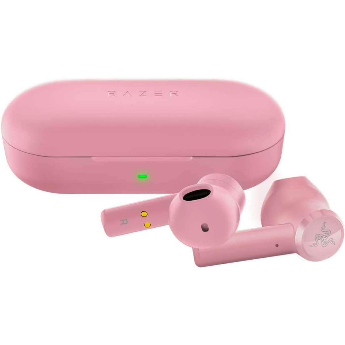Razer Hammerhead True Wireless Bluetooth Gaming Earbuds: 60ms Low-Latency - IPX4 Water Resistant - Bluetooth 5.0 Auto Pairing - Touch Enabled - 13mm Drivers - Quartz Pink
