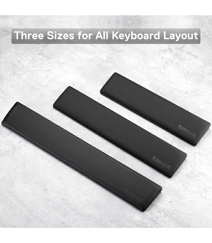 Redragon P035 Meteor S Keyboard Wrist Rest Pad Soft Memory Foam w/ Anti-Slip Rubber Base For 60% 61 Keys Compact Size