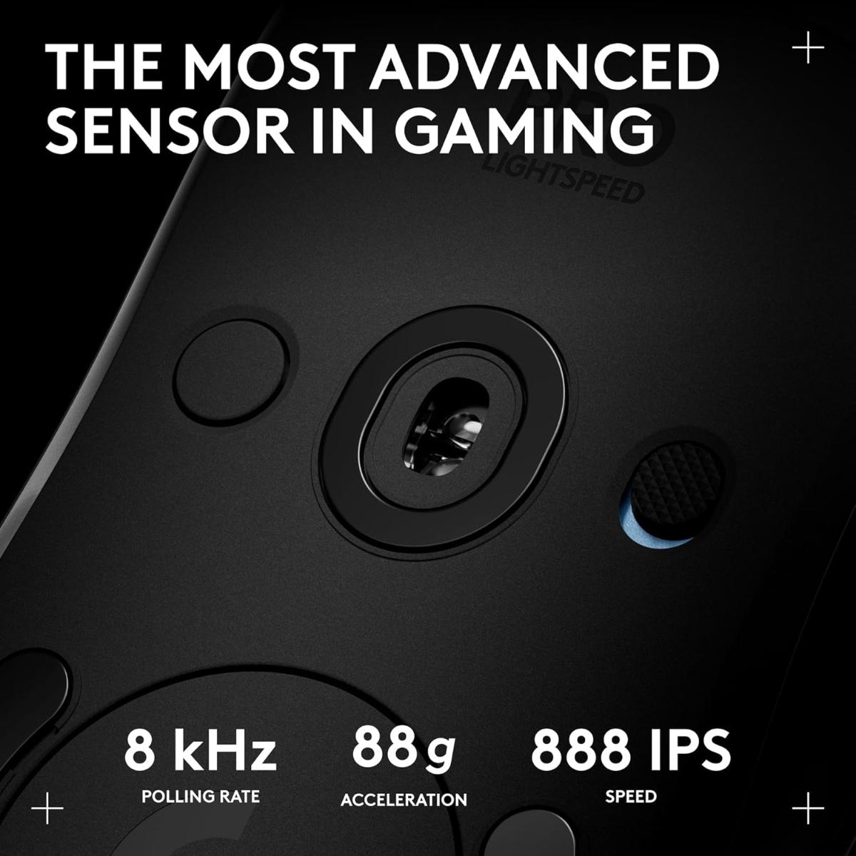 Logitech G PRO 2 Lightspeed Wireless Gaming Mouse, Right- or Left-Handed Mouse with up to 4 Customizable and Switchable Magnetic Side Buttons, 32K DPI Sensor, USB-C Charging, for PC/Mac - Black