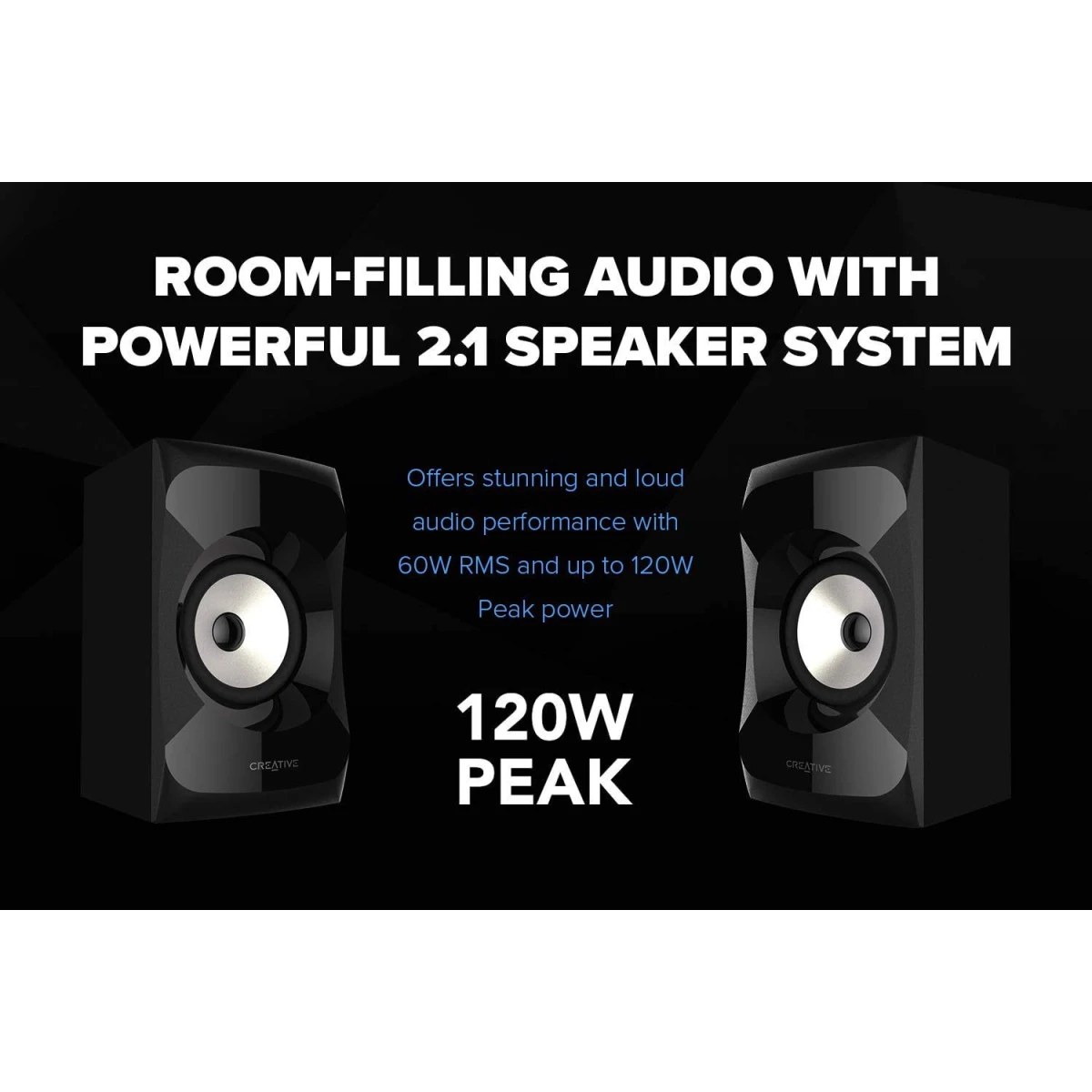 CREATIVE SBS E2900 2.1 Channel 120W Peak Bluetooth 5.0 Speaker System