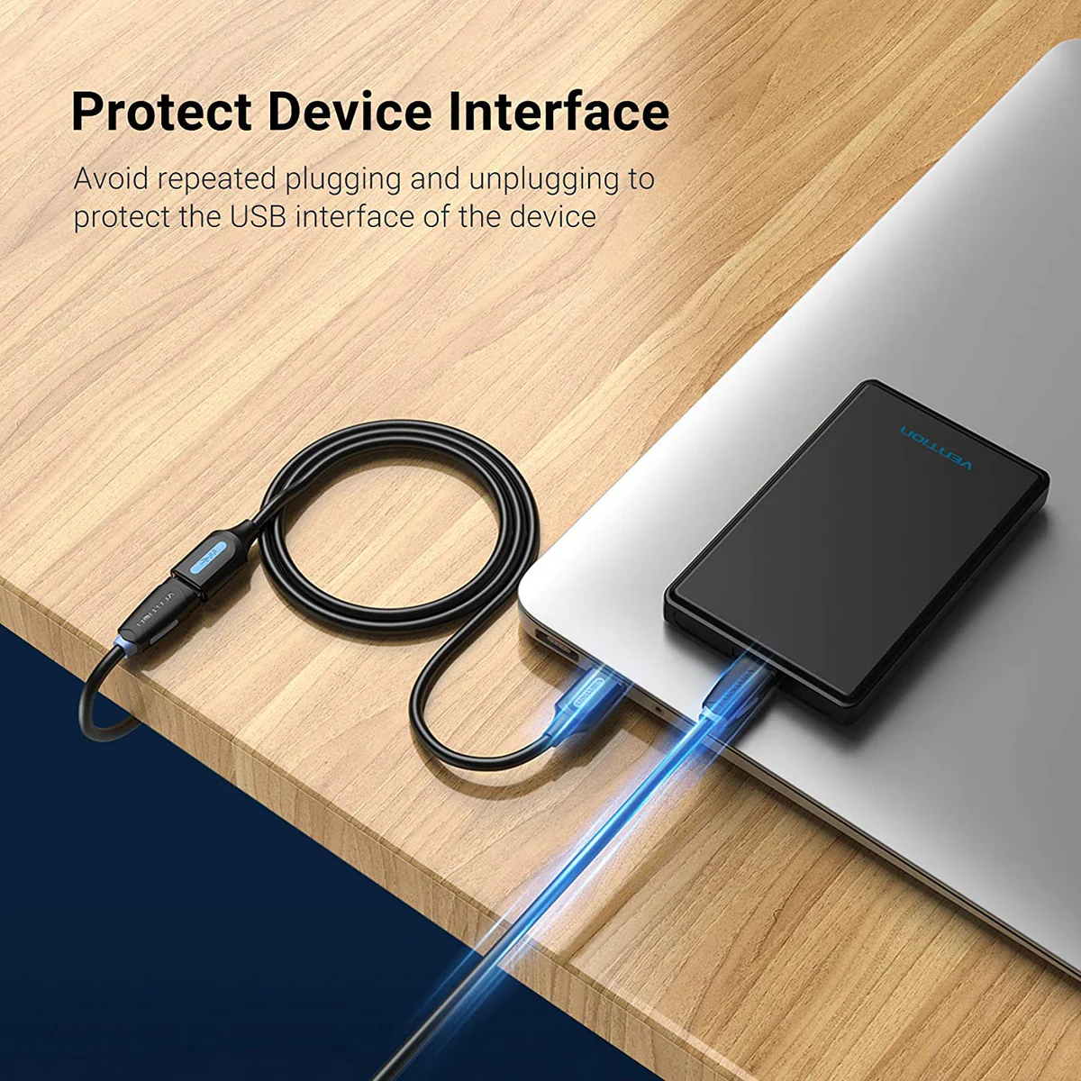VENTION USB 3.0 Extension Cable 1M, USB Extender Male to Female Cable USB Extension Cord High Speed Compatible with Printer Keyboard Flash Drive Hard Drive Camera PlayStation Webcam Projector
