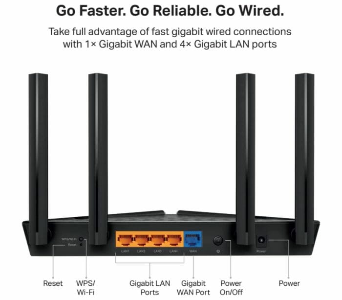 TP-Link Archer AX23 AX1800 WiFi 6 Smart WiFi Dual Band Gigabit Wireless Long Range Coverage