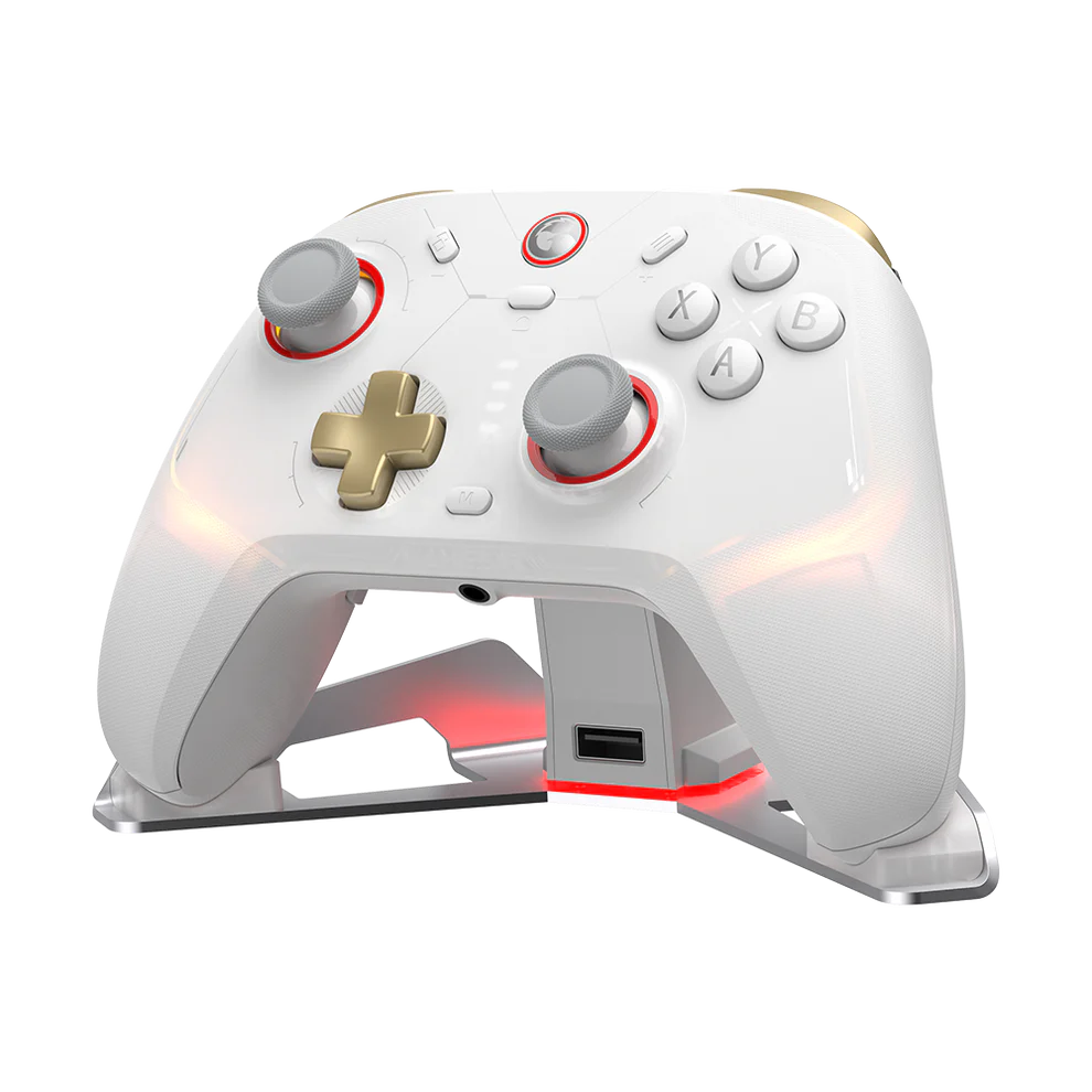 GameSir Cyclone 2 Wireless Controller – 1000Hz Polling Rate, TMR Joysticks, Hall/Micro 2-in-1 Triggers for PC/Switch/Android/iOS, PC Gaming Controller with Charging Dock , White | CYCLONE 2