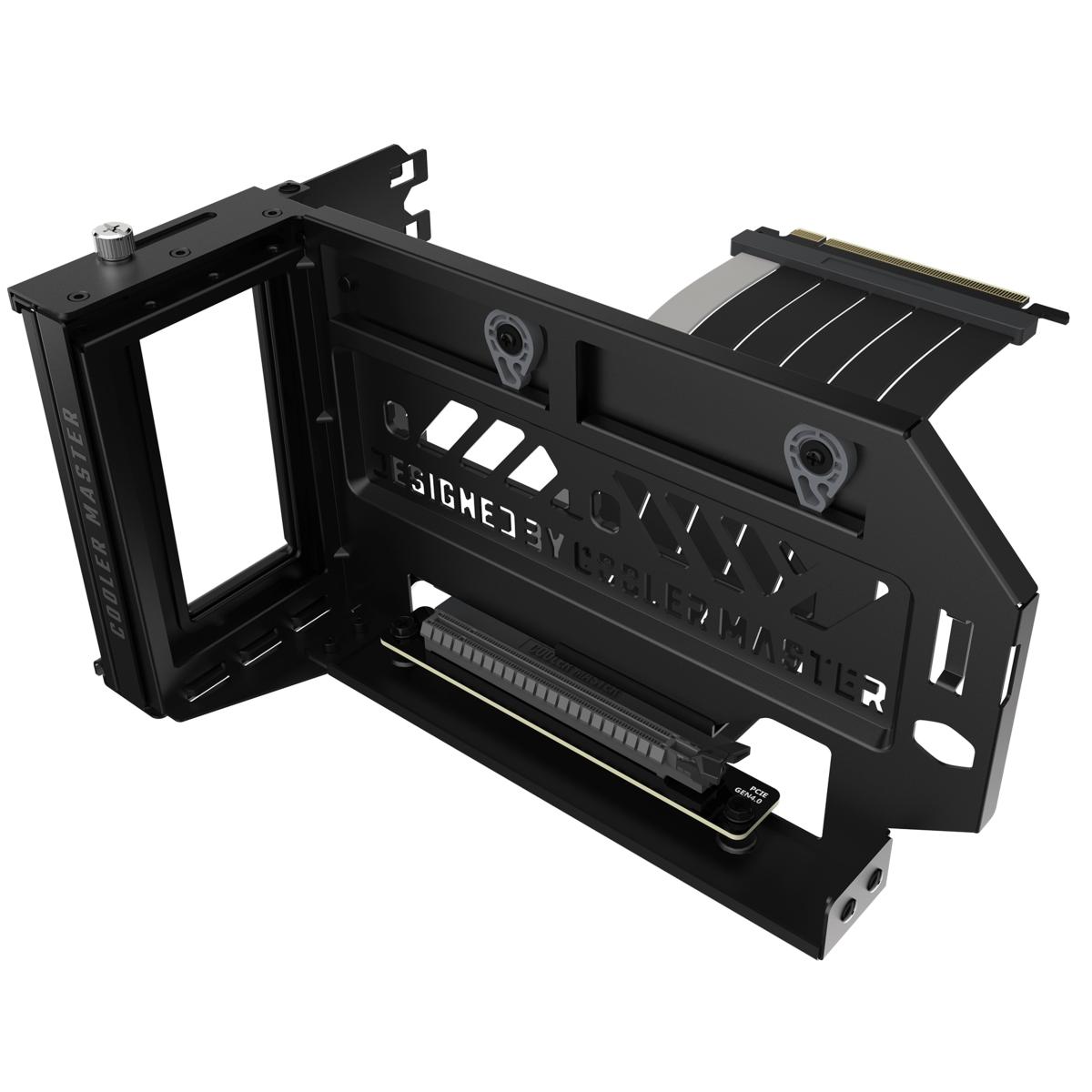 Cooler Master MasterAccessory Vertical GPU Card Holder Kit V3 Black, Premium Riser Cable PCI-E 4.0 x16-165mm, PCIe 3.0 Compatible, Adjustable Length for E-ATX|ATX|Micro ATX Case
