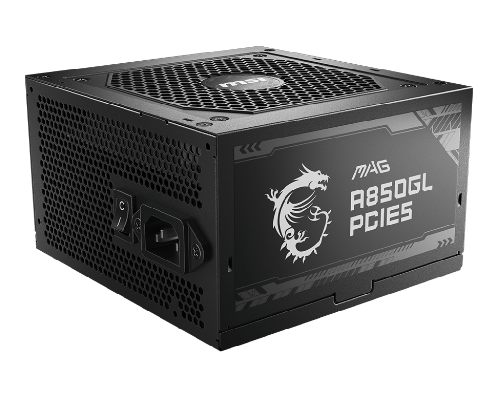 MSI MAG A850GL PCIE 5.1 & ATX 3.1 Gaming Power Supply - Full Modular - 80 Plus Gold Certified 850W - Compact Size - ATX PSU