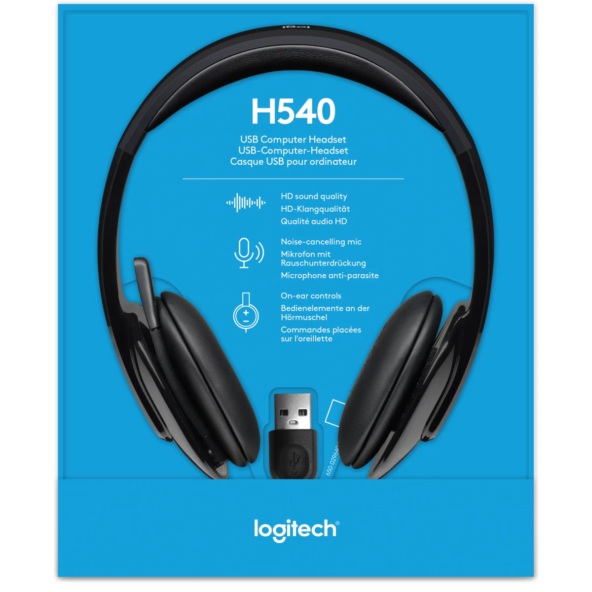 Logitech H540 High-Performance USB Headset For Windows & Mac , Skype Certified hover